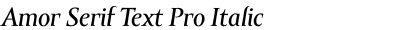 Amor Serif Text Pro Italic